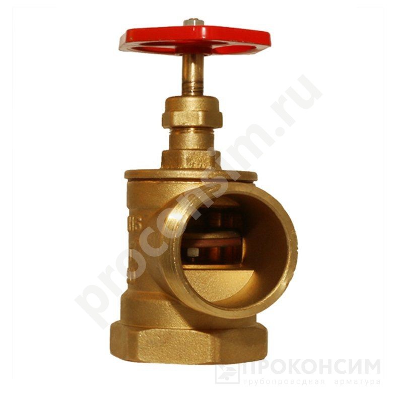 Цена [%TOWN_PRICE%].  В наличии. Клапан латунный пожарный угловой 90гр. DN50 PN16 м-шт Цветлит ZW80002 со склада Проконсим в Москве