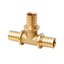 Тройник латунный для PEX-PEX труб 32-32-32 PN 16  под надвижную гильзу  тяжелый  MVI SF.540.07 купить в Москве | "Проконсим"