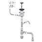 Сифон для мойки Unicorn В427, 40х50 гибкий отвод, 3 1/2'' х40 с отводом для стиральной машины, круглый и прямоугольный перелив купить в Москве | "Проконсим"