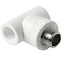 Тройник комбинированный ПП 20-1/2'' PN 25 с наружной резьбой белый Pro Aqua PA25008P купить в Москве | "Проконсим"