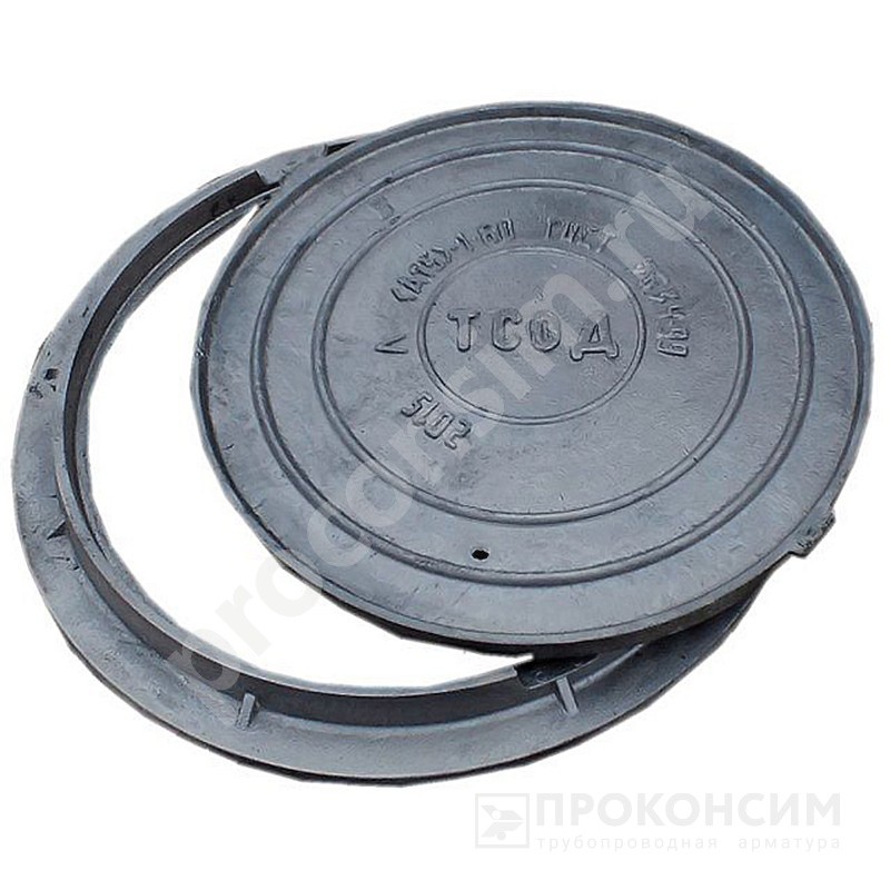 Цена [%TOWN_PRICE%].  В наличии. Люк чугунный ЛУ (А30) -1-60 нагрузка 30кН h50мм 3т. (273100033) со склада Проконсим в Москве