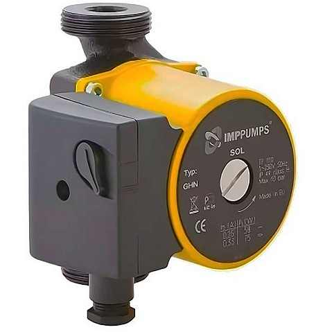 Насос циркуляционный с мокрым ротором GHN SOL 15/60-130 90Вт 1х220В 3-скор. резьбовой PN10 110C IMP PUMPS купить в Москве | "Проконсим"