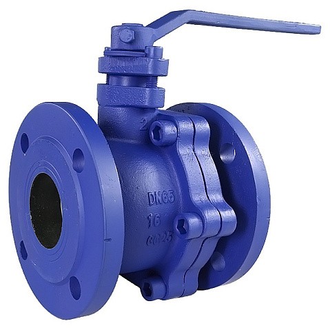 Кран шаровой полнопроходной DN 25 PN 16 чугунный фланцевый 160мм уплотнение PTFE с рукояткой РИДАН 082X4802R купить в Москве | "Проконсим"