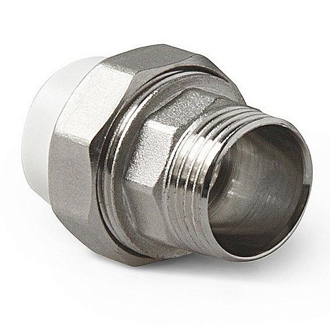 Муфта комбинированная ПП 32-1 1/4'' PN 25 разъёмная с наружной резьбой белая Pro Aqua PA21019 купить в Москве | "Проконсим"