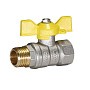 Кран латунный Temper серия 83 DN15 PN40 никелированный газовый бабочка м-шт ГОСТ Р 59553 купить в Москве | "Проконсим"
