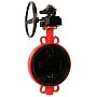 Затвор дисковый поворотный DN 150 PN 16 межфланцевый с концевым выключателем и чугунным диском уплотнение-EPDM с редуктором РАШВОРК 200-150-16-П.02