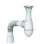 Сифон для умывальника Unicorn А120, 40х50 гибкий отвод, 1 1/2'' х40 чаша из нержавеющей стали  купить в Москве | "Проконсим"