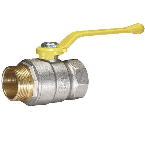 Кран латунный Temper серия 83 DN15 PN40 никелированный газовый рычаг м-шт ГОСТ Р 59553 купить в Москве | "Проконсим"