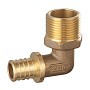 Угольник латунный для PEX DN 20 с наружной резьбой 3/4'' под надвижную гильзу PLP купить в Москве | "Проконсим"