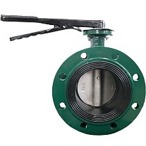 Затворы чугунные дисковые DN 50-150 PN 16 фланцевые с чугунным диском рычаг GALA Тип.2123-G купить в Москве | "Проконсим"