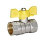 Кран латунный Temper серия 83 DN15 PN40 никелированный газовый бабочка м-м ГОСТ Р 59553 купить в Москве | "Проконсим"
