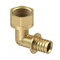 Угольник латунный для PEX труб  16-1/2''  PN 16  под надвижную гильзу с внутренней резьбой  РосТурПласт купить в Москве | "Проконсим"