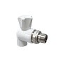 Кран шаровой для радиатора ПП 20-1/2'' PN 25 угловой с американкой белый VALFEX  купить в Москве | "Проконсим"